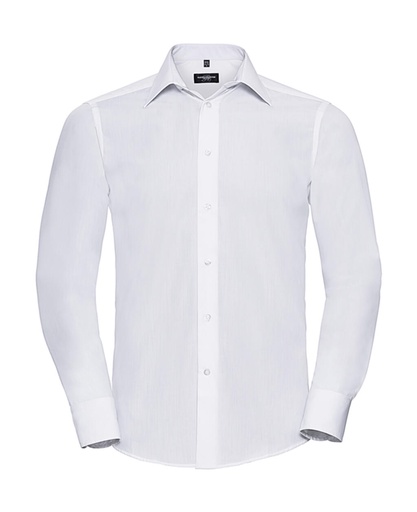 Tailored Poplin Shirt LS White