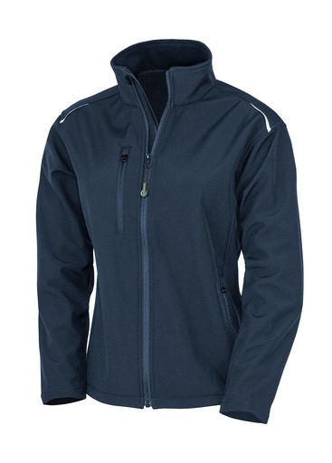 Womens Recycled 3-Layer Printable Softshell Jacket Navy
