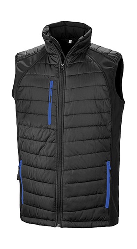 Compass Padded Softshell Gilet Black/Royal