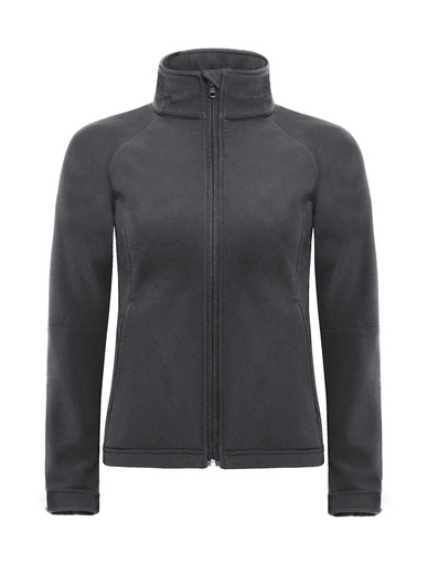 Hooded Softshell/women Dark Grey