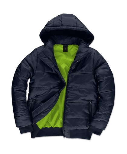 Superhood/men Jacket Navy/Neon Green