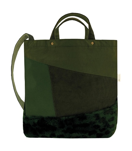 Satomi Faux Fur Shopper Olive Green