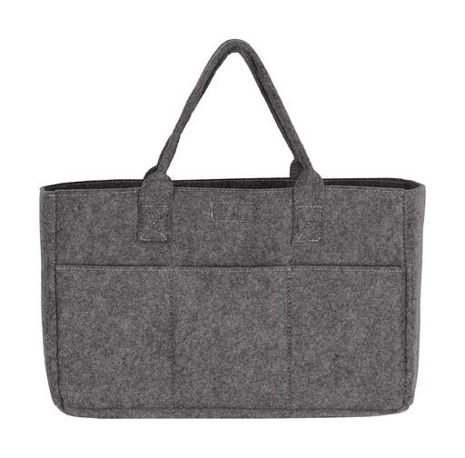 Pocket Felt Shopper Grey Melange