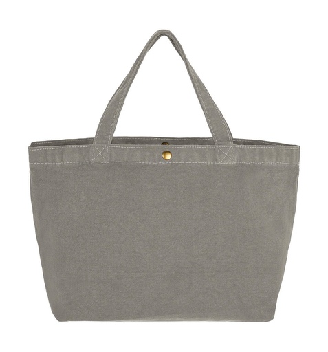Small Canvas Shopper Neutral Grey