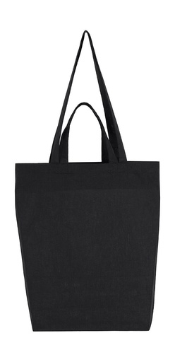 Double Handle Gusset Bag Black