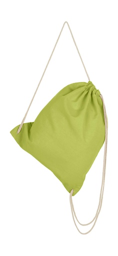 Cotton Drawstring Backpack Lime