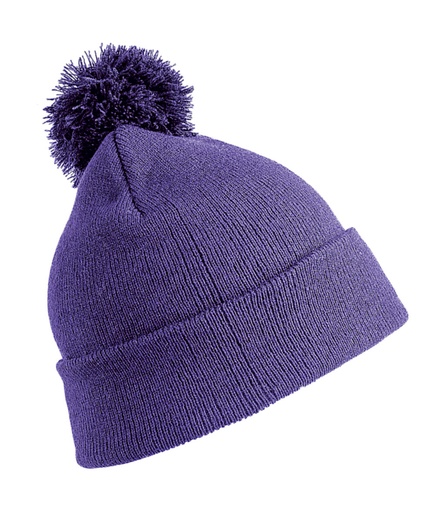 Pom Pom Beanie Purple