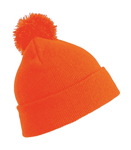 Pom Pom Beanie Fluorescent Orange