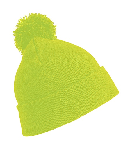 Pom Pom Beanie Fluorescent Yellow