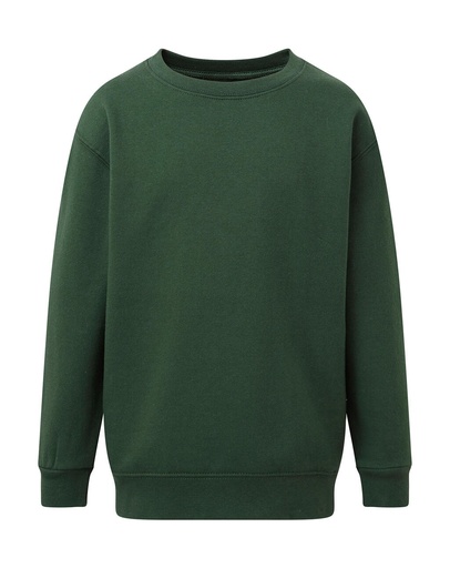 Crew Neck Sweatshirt Kids Bottle Green
