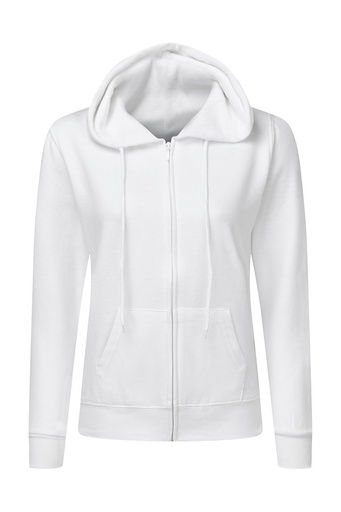 Hooded Full Zip Women White