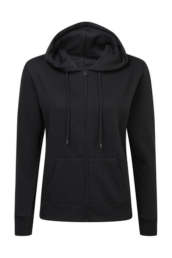 Hooded Full Zip Women Black