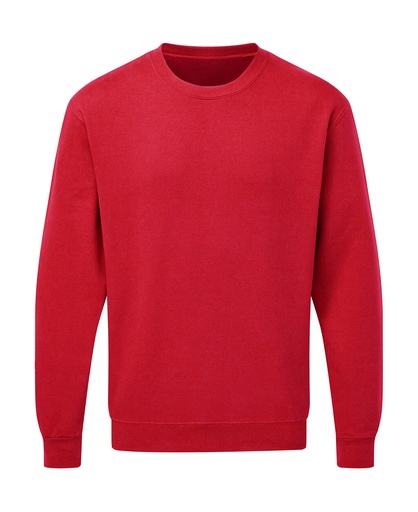 Crew Neck Sweatshirt Men Red