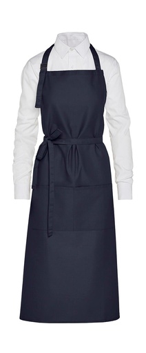 AMSTERDAM - Recycled Bib Apron with Pocket Navy