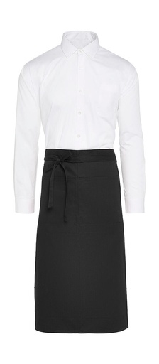 ROME - Medium length Bistro Apron with Pocket Black