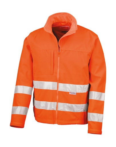 Hi-Vis Soft Shell Jacket Fluorescent Orange