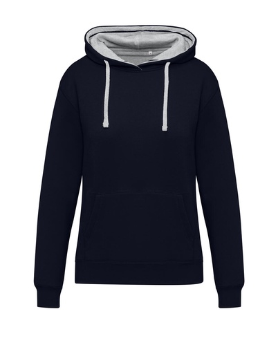 Originals Contrast Hooded Sweat Women Dark Black/Light Oxford