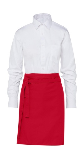 BRUSSELS Short Bistro Apron Red