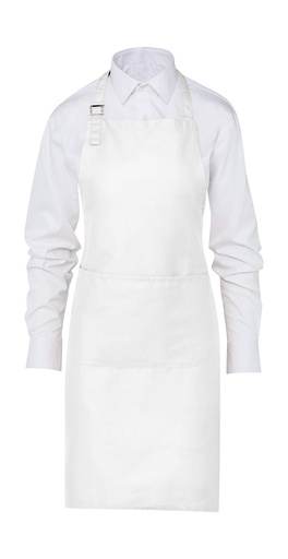 LISBON 100% Cotton Bib Apron White