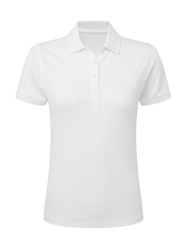 Signature Tagless Polo Stretch Women White