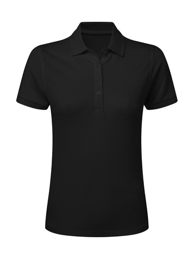 Signature Tagless Polo Stretch Women Dark Black