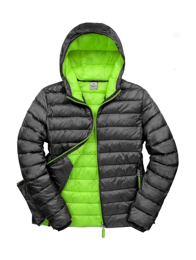 Snow Bird Hooded Jacket Black/Lime