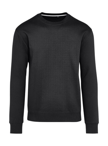 Signature Tagless Crew Neck Sweatshirt Unisex Dark Black