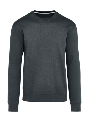 Signature Tagless Crew Neck Sweatshirt Unisex Charcoal