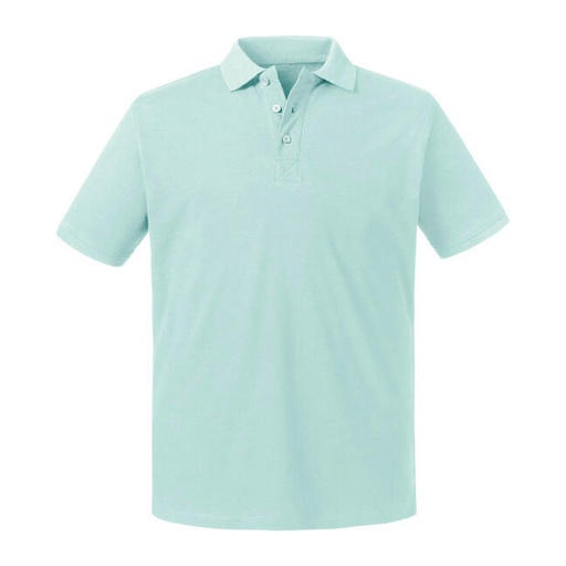 Men's Pure Organic Polo Aqua