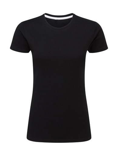 Signature Tagless Tee Women Dark Black