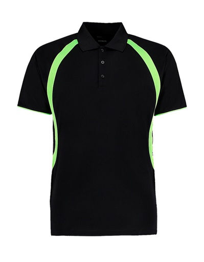 Classic Fit Cooltex® Riviera Polo Shirt Black/Fluorescent Lime