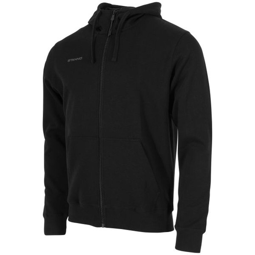 Base Hooded Full Zip Sweat Top — Black