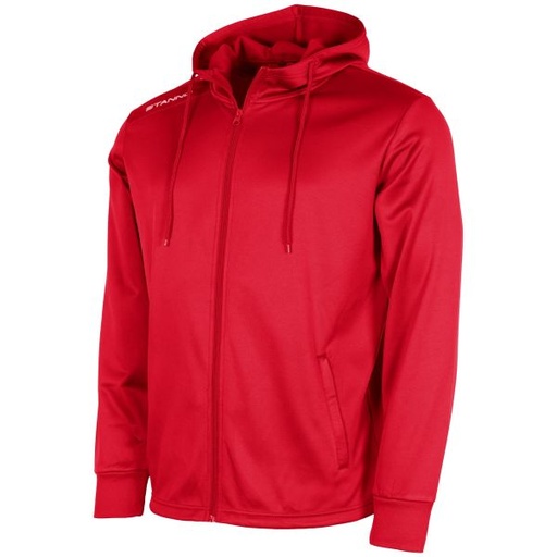 Field Hooded Full Zip Top — Red