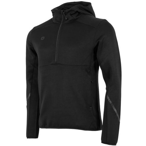 Plaza Hooded Half Zip Top — Black