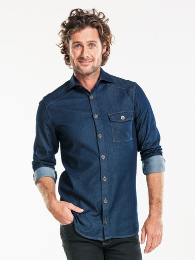 Men Blue Denim Stretch