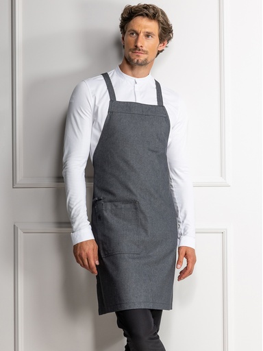 Bib Apron Eden Heavy Black Denim