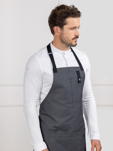 Bib Apron Seattle Heavy Black Denim