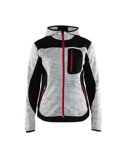 4931 Dames gebreid vest met softshell