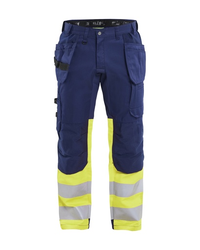 1558 High Vis werkbroek met stretch en gereedschapzakken
