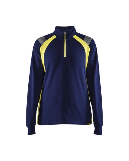 3403 Dames sweatshirt met halve halve rits Visible