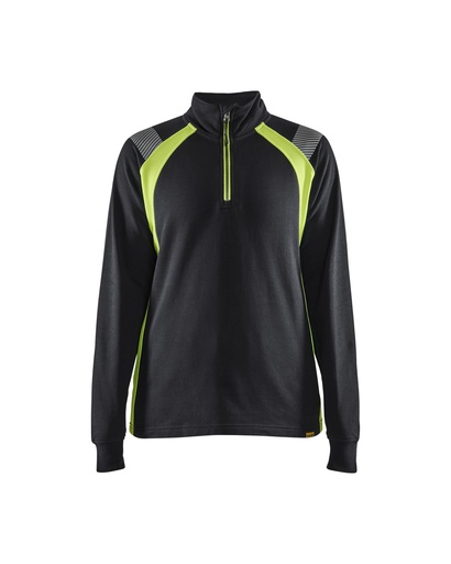 3403 Dames sweatshirt met halve halve rits Visible
