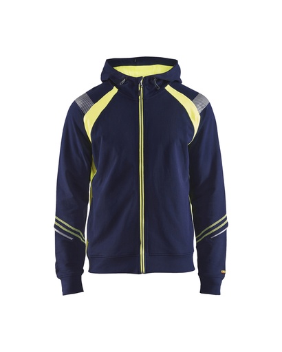 3433 Hooded sweatshirt met rits Visible