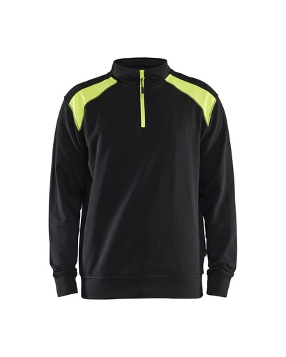 3353 SWEATSHIRT BI-COLOUR MET HALVE RITS