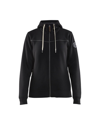4974 Dames Hooded sweatshirt met rits gevoerd