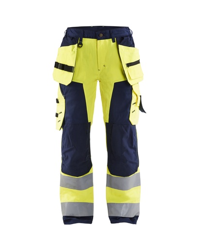 7156 Dames High Vis werkbroek met gereedschapzakken
