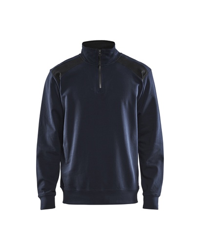 3353 SWEATSHIRT BI-COLOUR MET HALVE RITS