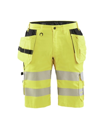 1586 High Vis short met stretch en gereedschapszakken