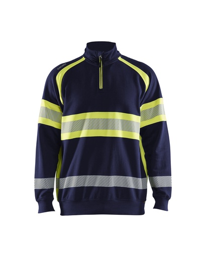 3553 Sweatshirt met halve rits High Vis