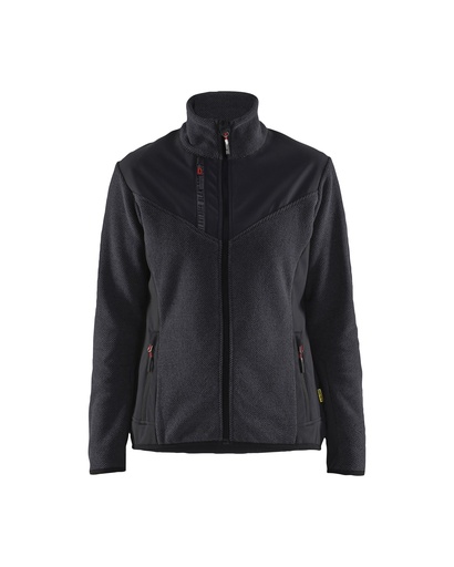 5943 Dames gebreid vest met softshell
