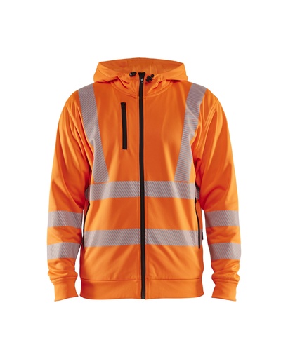 3565 Hooded sweatshirt met rits High Vis